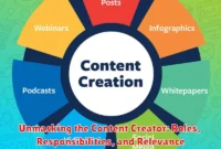 Unmasking the Content Creator: Roles, Responsibilities, and Relevance